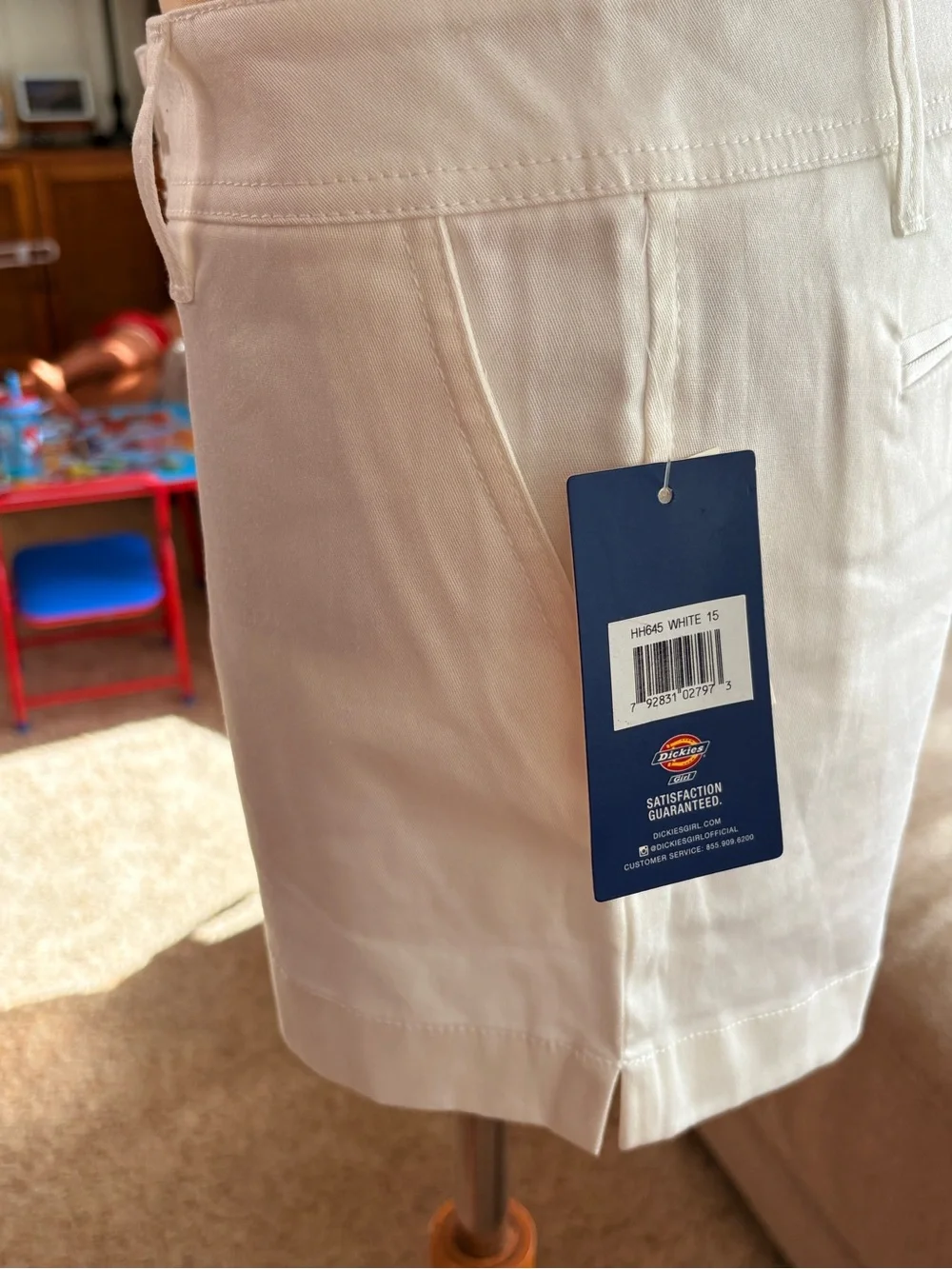 Dickies White High-Waist Women's Shorts